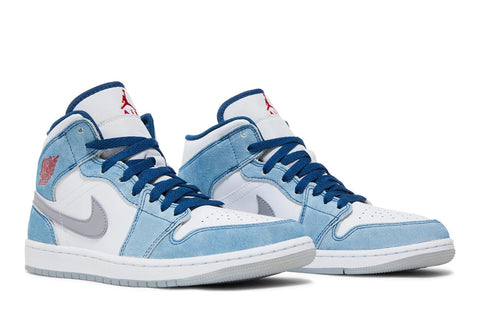 Jordan 1 Mid "French Blue Fire Red"